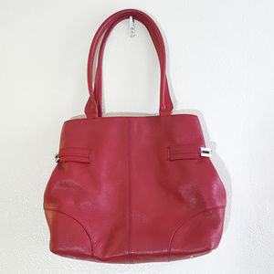 Talbots Red Leather Handbag